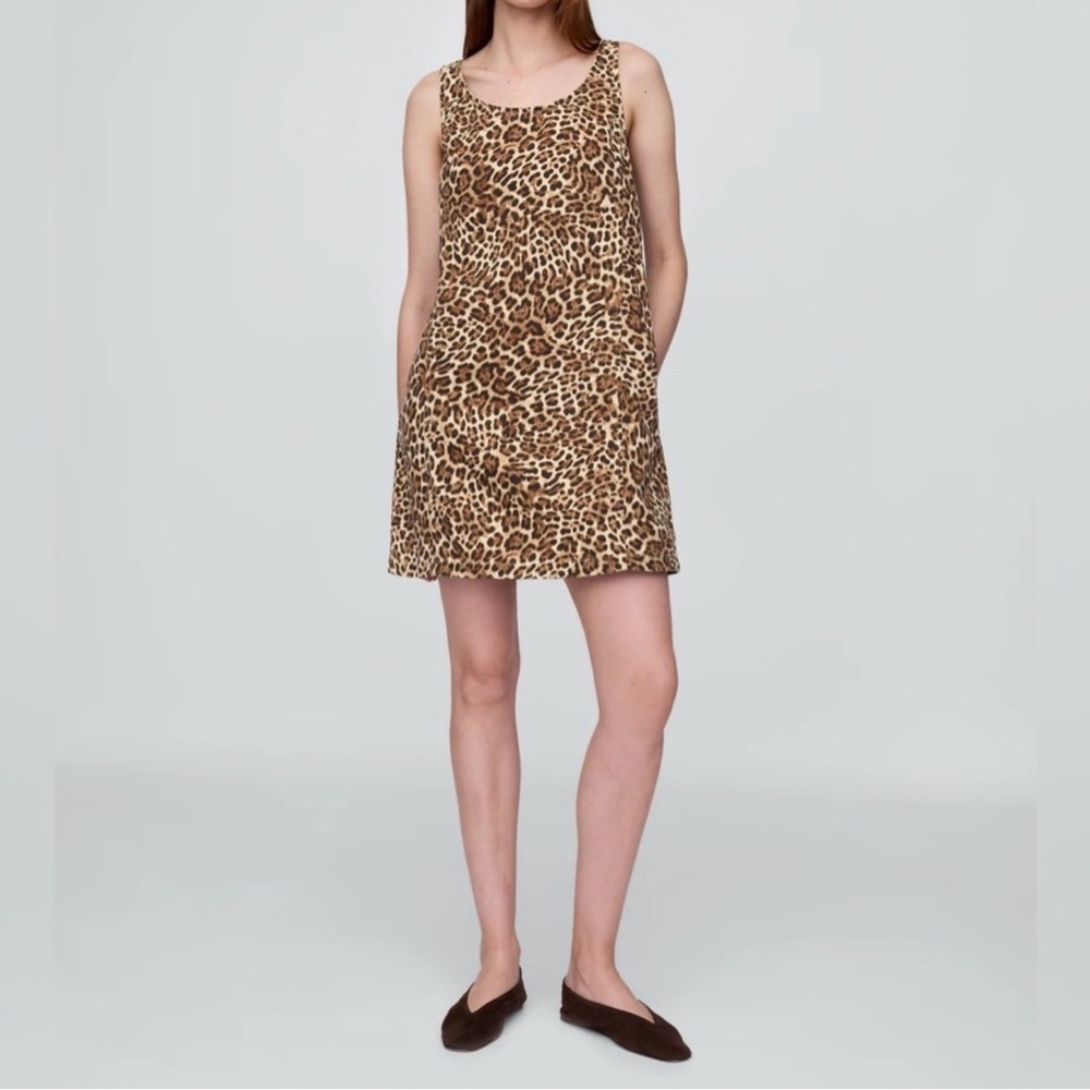 Gap Ultrasoft Leopard Denim Mini Dress